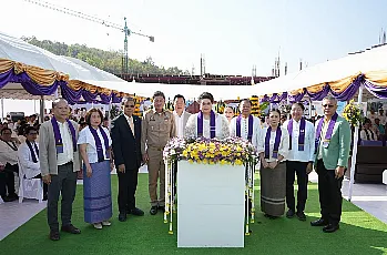 นายกสภามหาวิทยาลัยพะเยา เข้าร่วมงานพิธีวางศิลาฤกษ์ อาคารศูนย์พัฒนาผู้ประกอบการนวัตกรรมและถ่ายทอดเทคโนโลยี อุทยานวิทยาศาสตร์ มหาวิทยาลัยพะเยา เครือข่ายอุทยานวิทยาศาสตร์ฯ ภาคเหนือ